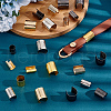   120Pcs 12 Styles Iron Folding Crimp Ends IFIN-PH0002-26-5