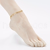 Brass Charm Anklets AJEW-AN00425-4