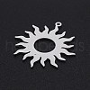 Non-Tarnish 201 Stainless Steel Solar Eclipse Pendants STAS-S105-LA261-2