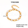 Stainless Steel Link Chain Bracelets Set for Women IX7784-3-1