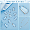 BENECREAT 10Pcs Clear Glass Pendants GLAA-BC0001-37-4