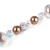 Glass and Acrylic and Imitation Pearl and Rhinestone Beads Strands MAK-T011-06D-3