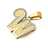 304 Stainless Steel Pendants STAS-K297-01G-W-2