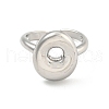 Brass Letter Open Cuff Rings for Women RJEW-G313-01O-P-2