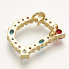 Brass Micro Pave Cubic Zirconia Golden ZIRC-S061-64D-2