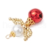 2pcs 2 Colors Brass Bell Pendants PALLOY-MZ00716-4