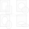 Transparent Acrylic Plate Sets DIY-WH0016-55-1