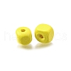 Spray Painted Wooden Beads WOOD-P021-01A-27-2