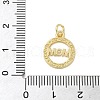 Mother's Day Brass Pendants KK-P293-01G-3