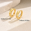 Elegant Brass Clear Cubic Zirconia Ring Hoop Earrings TM9800-2-2
