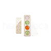   2Pcs 2 Styles 4/8 Slots Rectangle Wood Beads Display Case with Magnetic Lid ODIS-PH0001-73-7