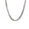 Stainless Steel Byzantine Chains Necklaces & Bracelets Sets for Men WGE5587-03-5