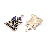 Halloween Theme Rack Plating Alloy Enamel Pendants X1-ENAM-N056-393B-KCG-2