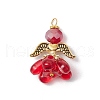 Glass Seed Beaded Angel Pendants PALLOY-MZ00631-03-1