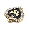 Alloy Rhinestone Pendants FIND-U026-14G-2