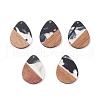 Pearlized Resin & Walnut Wood Pendants WOOD-C016-01I-1