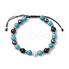 Gemstone Braided Bead Bracelets BJEW-JB11139-3