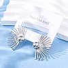 304 Stainless Steel Stud Earrings EJEW-Z098-07P-3