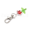 Flower Transparent Acrylic & Glass Pendant Decorations HJEW-JM03275-01-5