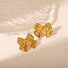 French Style Stainless Steel Butterfly Stud Earrings CG5144-3