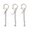 3Pcs 3 Styles Alloy & 304 Stainless Steel Lobster Claw Clasps HJEW-JM03381-2