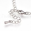 304 Stainless Steel Cable Chain Necklaces NJEW-P225-02P-3