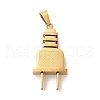 PVD Vacuum Plating 304 Stainless Steel Pendants STAS-L081-041G-1-1
