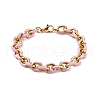 304 Stainless Steel Cable Chian Bracelets for Women BJEW-B137-01-4