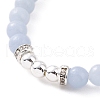 4Pcs 4 Style Natural Ang & Lava Rock & Opalite Round Beaded Stretch Bracelets Set BJEW-JB09083-3