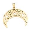 304 Stainless Steel Hollow Pendants STAS-P321-04G-1