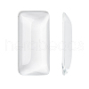 Transparent Rectangle Glass Cabochons X-GGLA-R025-38x19-1