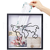 Square Wood Wall Mounted Stamp Storage Boxes with Clear Acrylic Window CON-WH20005-02A-1