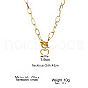 Heart Stainless Steel Pendant Paperclip Chain Necklaces FS-WGB7F21-01-3
