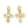 DIY Brass Micro Pave Cubic Zirconia Charms DIY-S030-67G-1