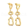Hammered 304 Stainless Steel Stud Earrings EJEW-C067-21G-1
