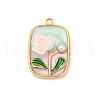 304 Stainless Steel Enamel Pendants STAS-C121-08A-G-1