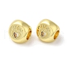 Rack Plating Brass Micro Pave Cubic Zirconia European Beads KK-F854-02G-02-2