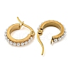 PVD Vacuum Plating 202 Stainless Steel Hoop Earrings EJEW-H003-40G-01-2