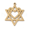 304 Stainless Steel Pendants STAS-B062-19G-1