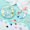 SUNNYCLUE 150Pcs 15 Colors Rondelle Silicone Focal Beads SIL-SC0002-26-4