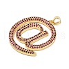 Brass Micro Pave Cubic Zirconia Pendants KK-S526-13G-A-2