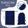  20Pcs Rectangle Velvet Drawstring Pouches TP-NB0001-62B-2