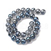 Transparent Electroplate Glass Beads Strands EGLA-N002-34D-F04-4