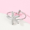304 Stainless Steel Open Cuff Rings RJEW-D306-02P-5