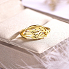 Fashionable S925 Sterling Silver Leaf Ring for Women BI1631-3-1