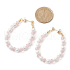 Shell Pearl Ear Studs EJEW-JE05932-3