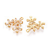 Brass Micro Pave Cubic Zirconia Pendants KK-N263-43G-2