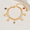 Brass Curb & Cable Chain Multi-strand Bracelets DT4732-3