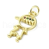 Brass Micro Pave Colorful Cubic Zirconia Pendants KK-H475-13G-01-2