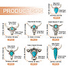  14Pcs 7 Styles Synthetic Turquoise Pendants FIND-TA0003-06-11